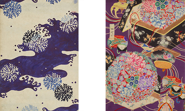 ≪第一回懸賞募集図案 夏模様≫≪友禅染裂 節句飾り≫ 20世紀初頭